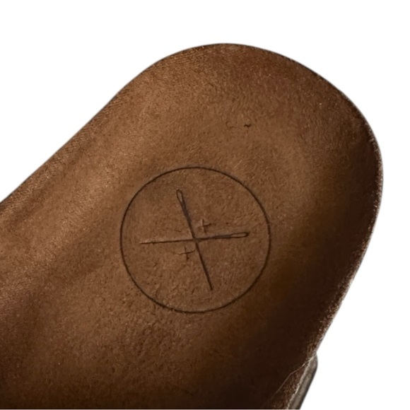 Inkkas Desert Buckle Sandals 7 Boho Woven Cork Slides White Brown Adjustable - Picture 9 of 11